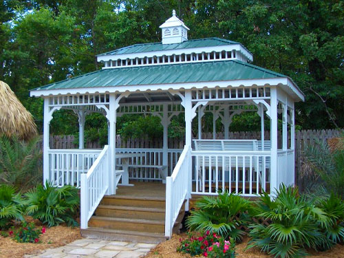 gazebo with gliderhouse swing and table middle georgia stormor