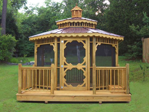 open deck gazebo screened 12x12 middle georgia stormor